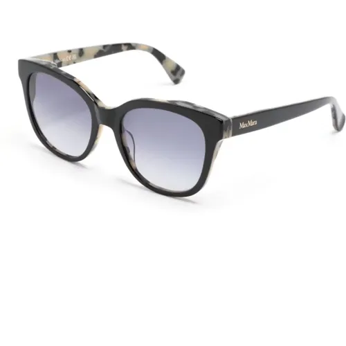 Schwarze Sonnenbrille mit Original-Etui , Damen, Größe: 54 MM - Max Mara - Modalova