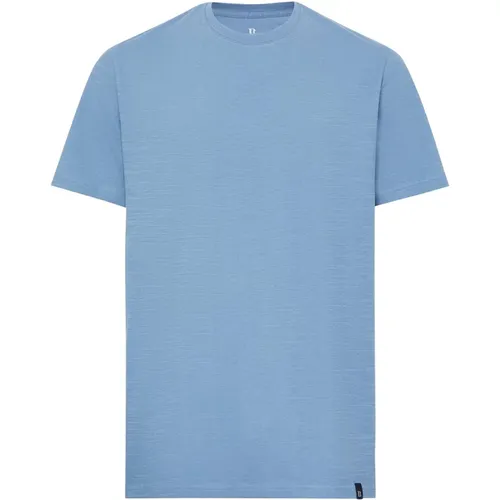 Ss Slub Cotton Jersey T Shirt,Ss Slub Baumwoll-Jersey T-Shirt,Ss Slub Cotton Jersey T-Shirt - Boggi Milano - Modalova