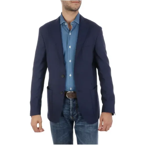 Men Clothing Jackets Coats Ss23 , male, Sizes: L - Corneliani - Modalova
