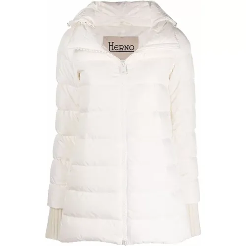 Weiße Wintermäntel , Damen, Größe: XS - Herno - Modalova