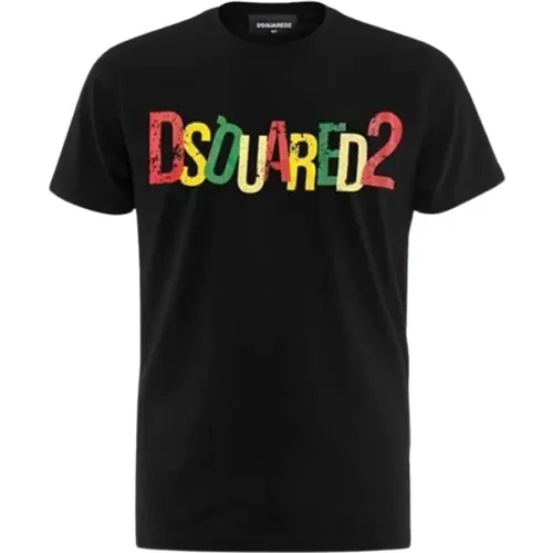 Bio-Baumwolle Kurzarm T-shirt - Dsquared2 - Modalova