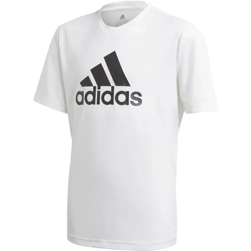 Klassisches Weißes T-Shirt mit Großem Logo-Print - Adidas - Modalova