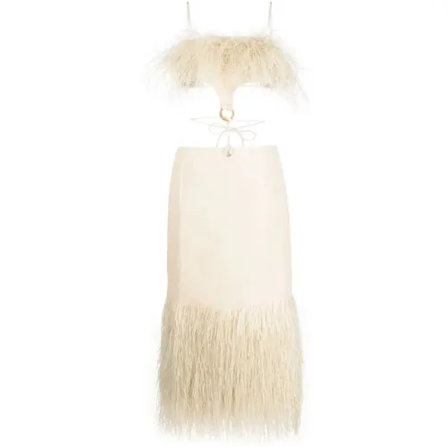 Fringed Dress with Cut-Out Detail , female, Sizes: XS - Jacquemus - Modalova