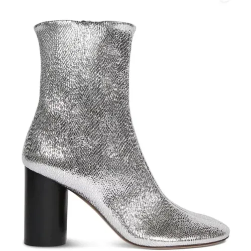 Silver Metallic Leather High Heel Boots , female, Sizes: 5 UK, 3 UK, 4 UK, 6 UK, 7 UK, 8 UK - Isabel marant - Modalova