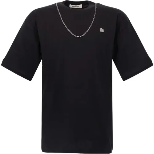 Schwarzes Baumwoll-T-Shirt , Herren, Größe: S - Ambush - Modalova