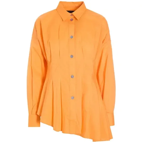 Core Cotton Asymmetric Shirt Sunset , female, Sizes: L, M, XS - Bitte Kai Rand - Modalova
