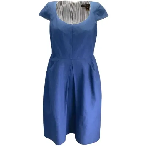 Blaues Leinen- und Baumwoll-Chambray-Kleid - Louis Vuitton Vintage - Modalova