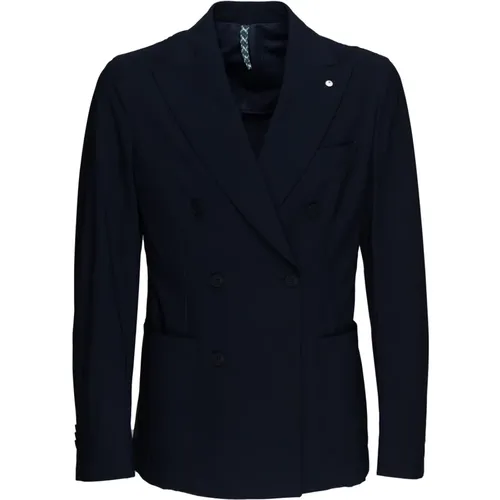 Revolutionary Double-Breasted Technical Fabric Jacket , male, Sizes: S, XL, M, XS - L.b.m. 1911 - Modalova