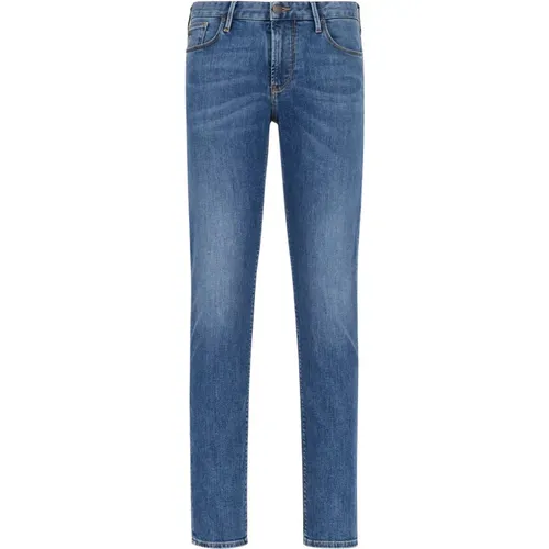 Slim Stone Washed Jeans , Herren, Größe: W36 - Emporio Armani - Modalova