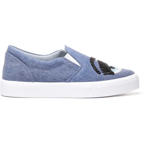 Denim Slip-On Sneakers - Chiara Ferragni Collection - Modalova