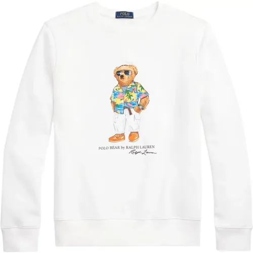 Teddy Bear Crew Neck Sweaters , male, Sizes: S, M, XL, L - Ralph Lauren - Modalova