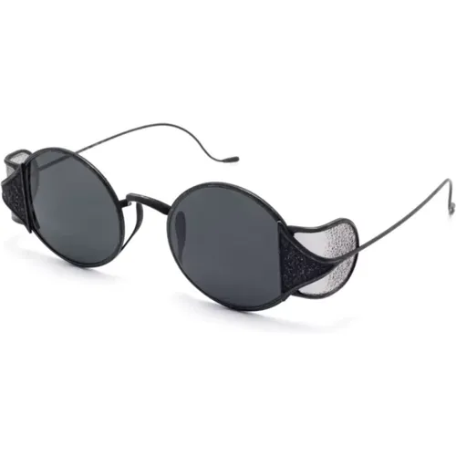 Oval Frame Grey Tinted Sunglasses , female, Sizes: ONE SIZE - UMA Wang - Modalova