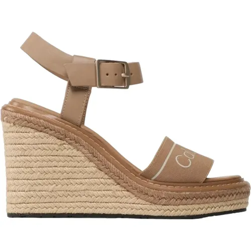 Wedge Sandals , female, Sizes: 8 UK - Calvin Klein - Modalova