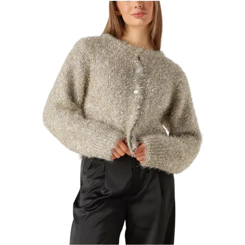 Goldener Cardigan Lynn für Frauen , Damen, Größe: L - Knit-ted - Modalova