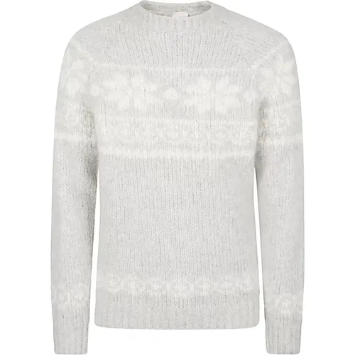 Mountain Jacquard Cashmere Alpaca Sweater , male, Sizes: 2XL, S, XL, L - Eleventy - Modalova