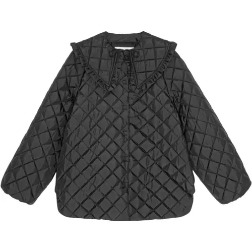 Gepolsterte Schwarze Jacke Ganni - Ganni - Modalova