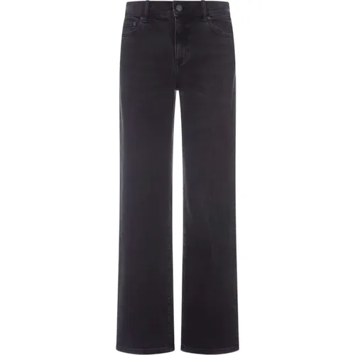 Slim Straight Schwarze Denim Jeans , Damen, Größe: W28 - Purple Brand - Modalova
