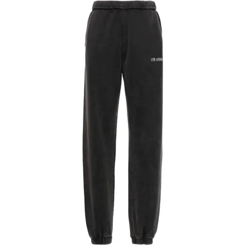 Fleece Trousers with Logo Detail , female, Sizes: S - The Attico - Modalova