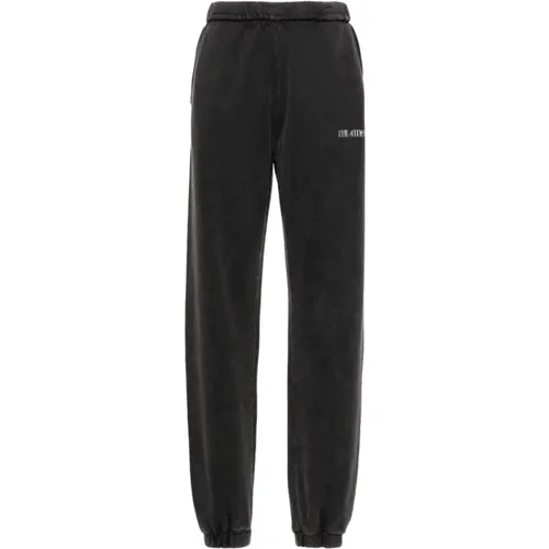 Fleece Trousers with Logo Detail , female, Sizes: XS, S - The Attico - Modalova