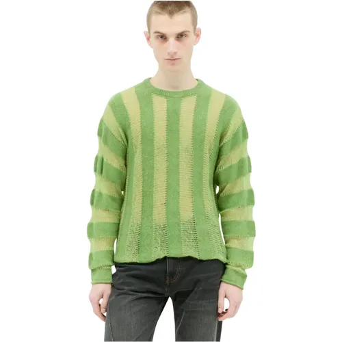 Gestreifter Strickpullover , Herren, Größe: XL - Brain Dead - Modalova