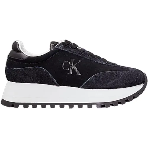 Retro Laceup Runner Sneakers , Damen, Größe: 37 EU - Calvin Klein - Modalova