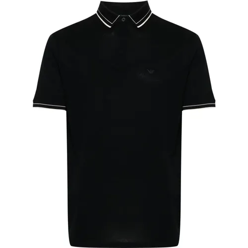 Cotton polo shirt , male, Sizes: XL, M, 2XL, L, 3XL - Emporio Armani - Modalova
