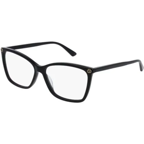 Stilvolle Gg0025O Brille in klassischem Schwarz , unisex, Größe: 56 MM - Gucci - Modalova