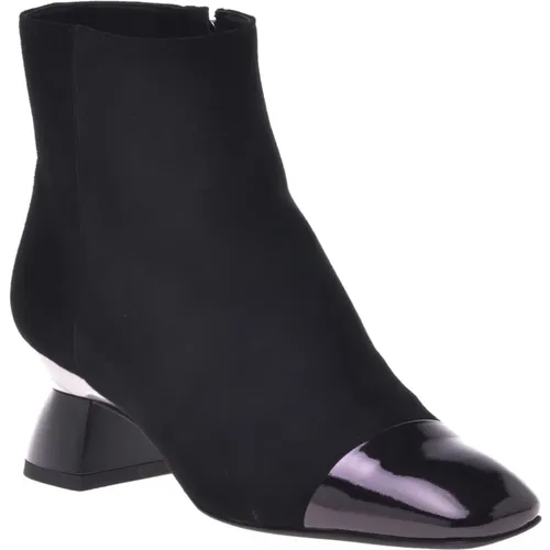 Ankle boots in suede and lether , female, Sizes: 3 1/2 UK, 4 1/2 UK, 4 UK - Baldinini - Modalova