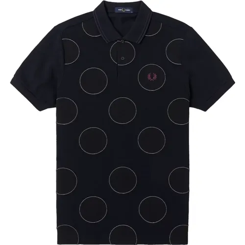 Polka Dot Post Shirt , male, Sizes: XL, S - Fred Perry - Modalova