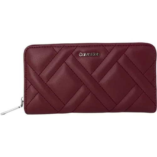 Bordeaux Zip Wallet , female, Sizes: ONE SIZE - Calvin Klein - Modalova