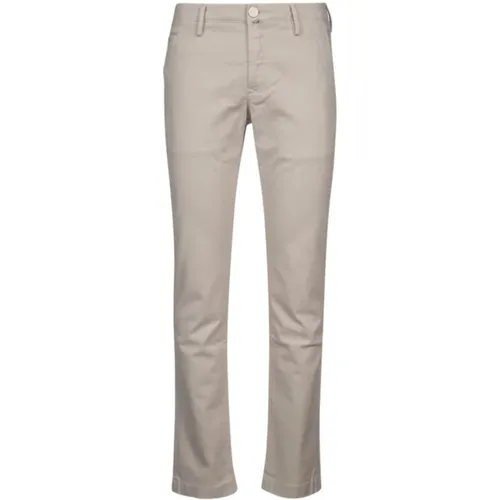 Off-White Gabardine Trousers , male, Sizes: W35, W36, W34, W33, W38, W31, W32 - Jacob Cohën - Modalova