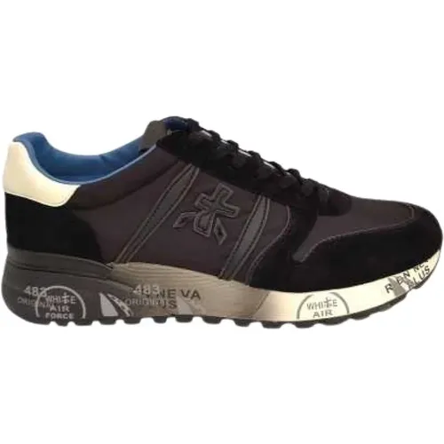 Nylon Suede Sneakers Black White , male, Sizes: 10 UK, 7 UK - Premiata - Modalova