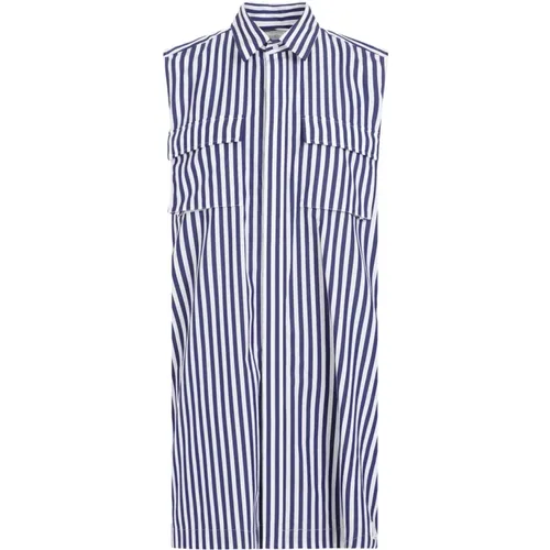 Stripes Cotton Dress , female, Sizes: M, L, S - Sacai - Modalova