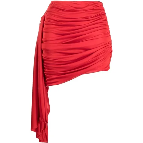Draped Mini Skirt , female, Sizes: XS - Andrea Adamo - Modalova