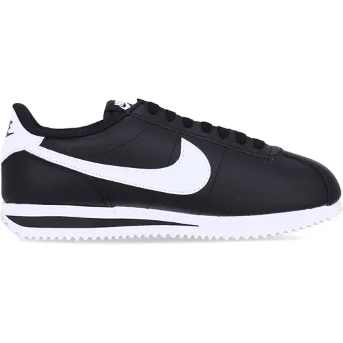 Schwarze/Weiße Niedrige Schnürschuhe , Damen, Größe: 36 1/2 EU - Nike - Modalova