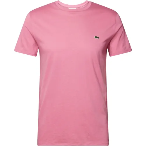 Rosa T-Shirt und Polo Kollektion , Herren, Größe: 3XL - Lacoste - Modalova