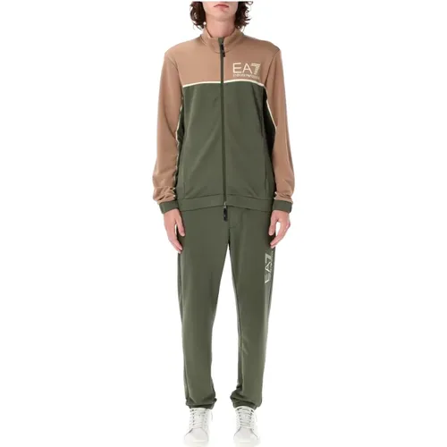 Sporty Tracksuit Set for Men , male, Sizes: S, L, M - Emporio Armani EA7 - Modalova