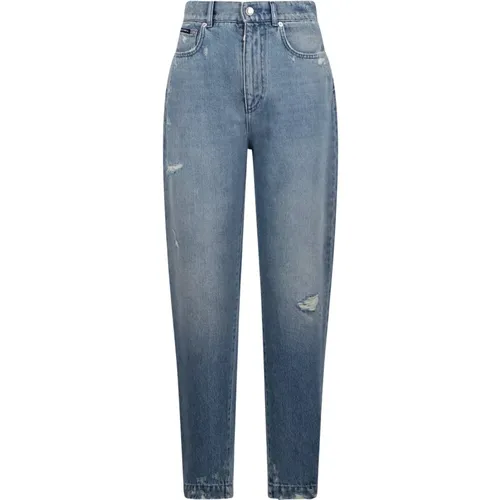 High-Waisted Zerrissene Jeans - Dolce & Gabbana - Modalova