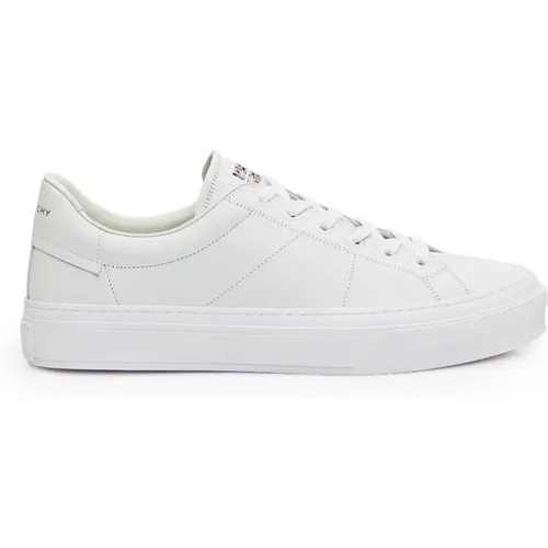 Weiße Low-Top-Sneaker mit 4G-Metalllogo , Herren, Größe: 43 1/2 EU - Givenchy - Modalova