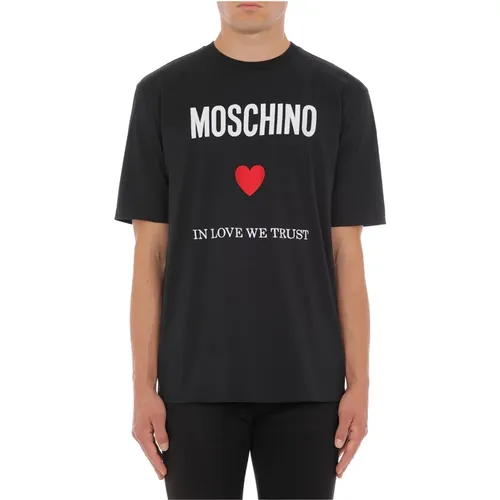 T-shirts and Polos , male, Sizes: S - Moschino - Modalova