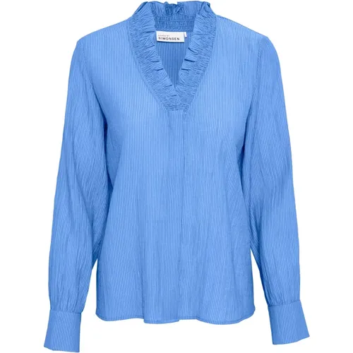 Nathasjakb Shirt Bluser in Della Robbia , Damen, Größe: M - Karen by Simonsen - Modalova