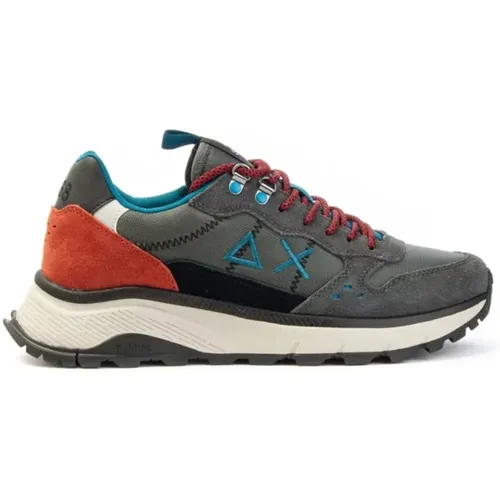 Fire and Camping Sneakers aus Wildleder und Stoff , Herren, Größe: 44 EU - Sun68 - Modalova