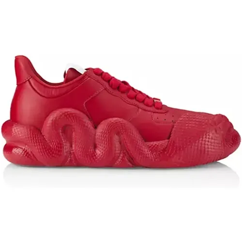 Cobra Leather Sneakers , male, Sizes: 6 UK - giuseppe zanotti - Modalova