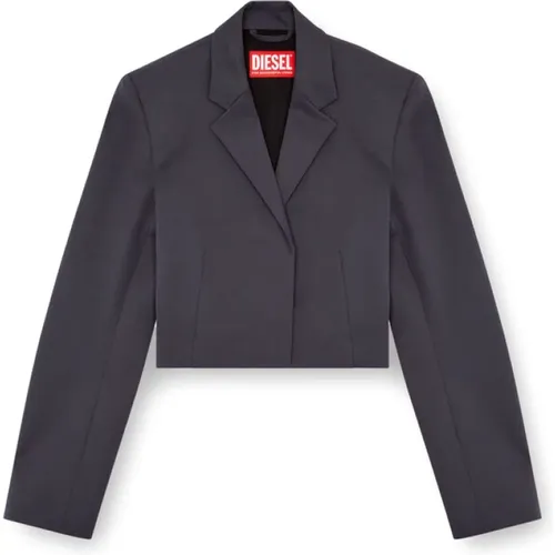 Gekürzter Blazer mit Kerbrevers , Damen, Größe: XS - Diesel - Modalova