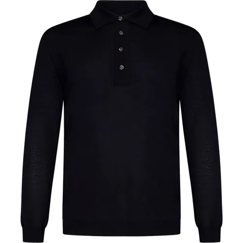 Luxuriöses Midnight Merino Wolle Polo - Low Brand - Modalova