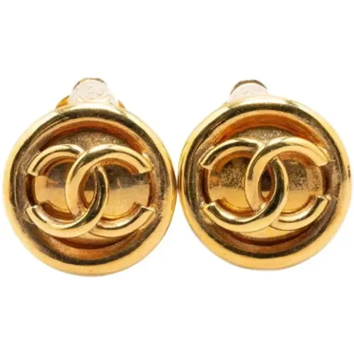 Pre-owned Metal earrings , female, Sizes: ONE SIZE - Chanel Vintage - Modalova