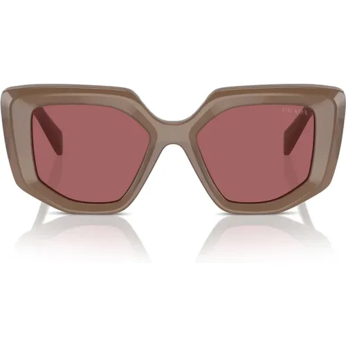 Stilvolle Unregelmäßige Sonnenbrille , unisex, Größe: 50 MM - Prada - Modalova