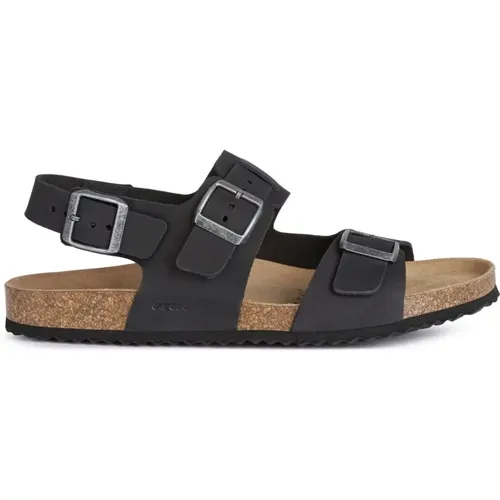 Flat Sandals for Men , male, Sizes: 7 UK - Geox - Modalova