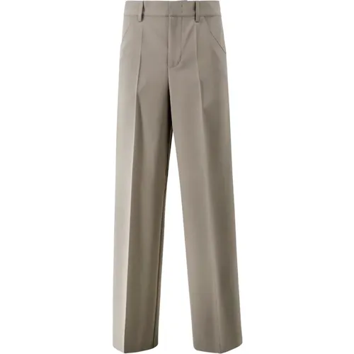 Grey Palazzo Trousers with Wide Leg , female, Sizes: XS, 3XS, 2XS - Philosophy di Lorenzo Serafini - Modalova