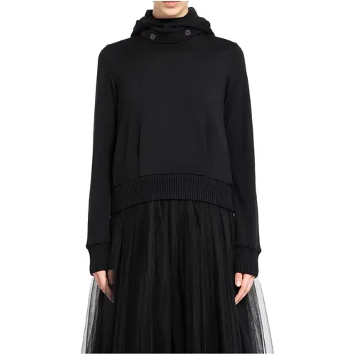 Knitwear with Removable Hood , female, Sizes: M - Noir Kei Ninomiya - Modalova